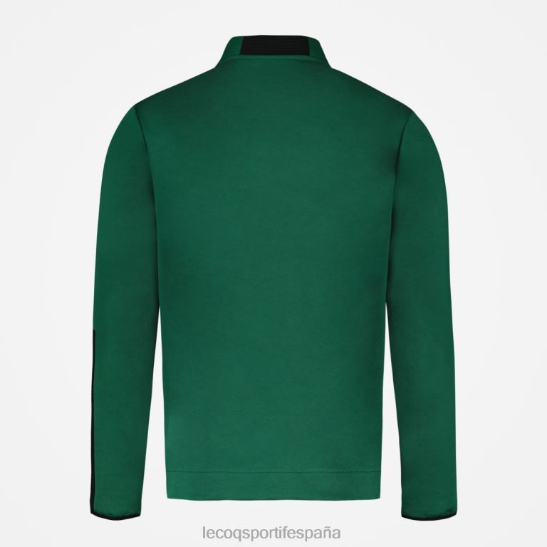 Le Coq Sportif sudadera con cremallera verde hombres TD866439 ropa