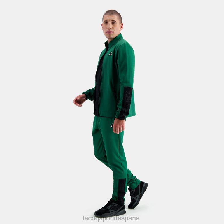 Le Coq Sportif sudadera con cremallera verde hombres TD866439 ropa