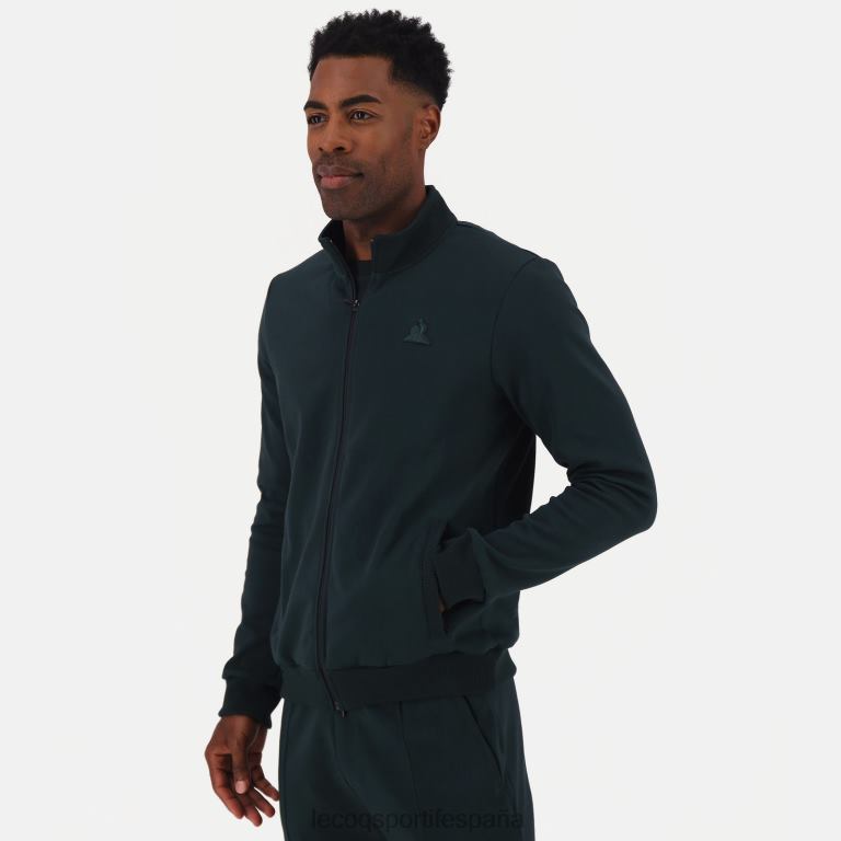 Le Coq Sportif sudadera con cremallera verde hombres TD866463 ropa