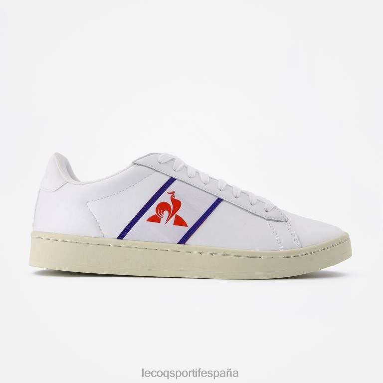 Le Coq Sportif zapato clásico suave tricolore blanco hombres TD866550 zapatos