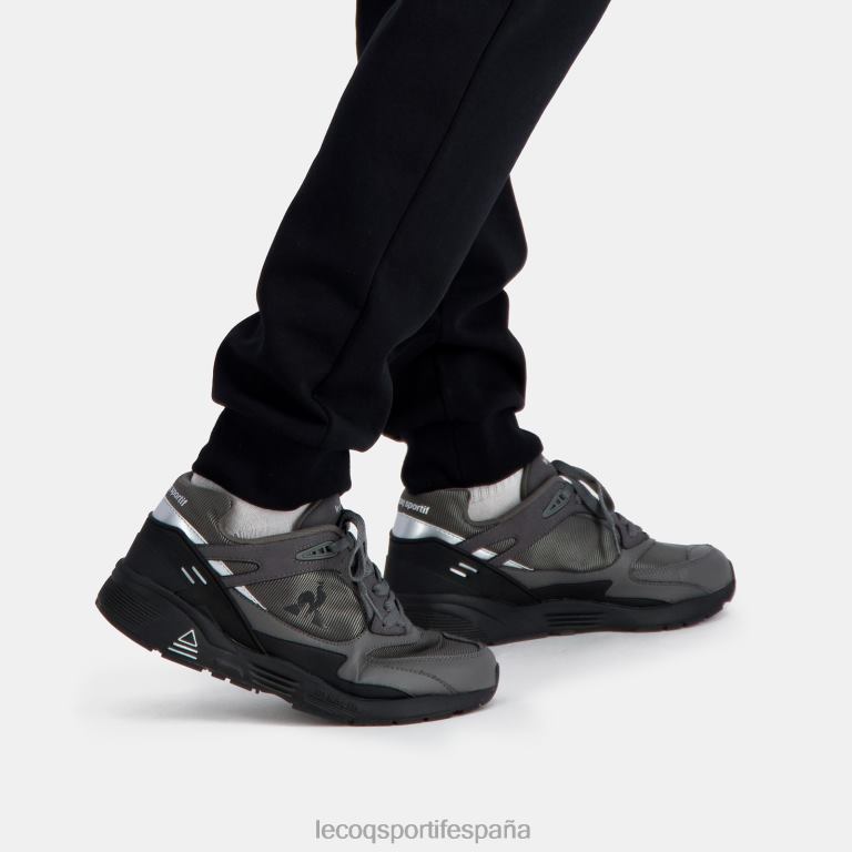 Le Coq Sportif zapato lcs r1100 suela negra gris hombres TD866543 zapatos