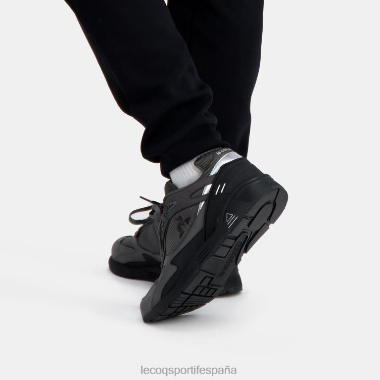 Le Coq Sportif zapato lcs r1100 suela negra gris hombres TD866543 zapatos