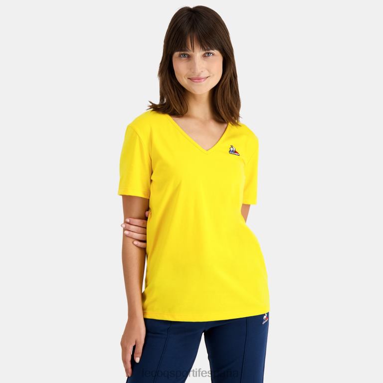 Le Coq Sportif camiseta amarilla mujer TD866594 ropa