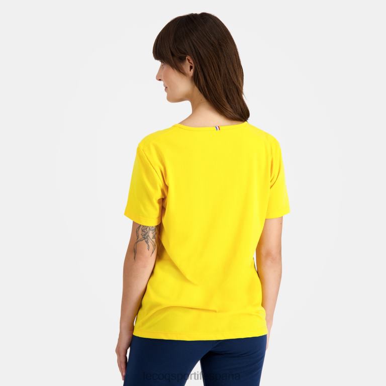 Le Coq Sportif camiseta amarilla mujer TD866594 ropa