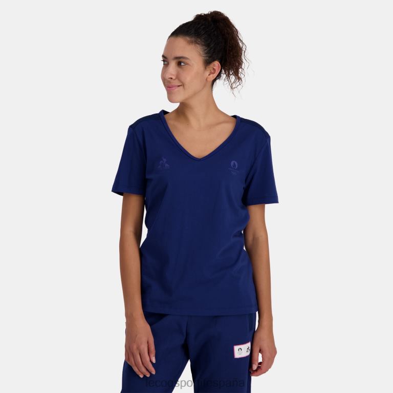 Le Coq Sportif camiseta azul mujer TD866342 ropa