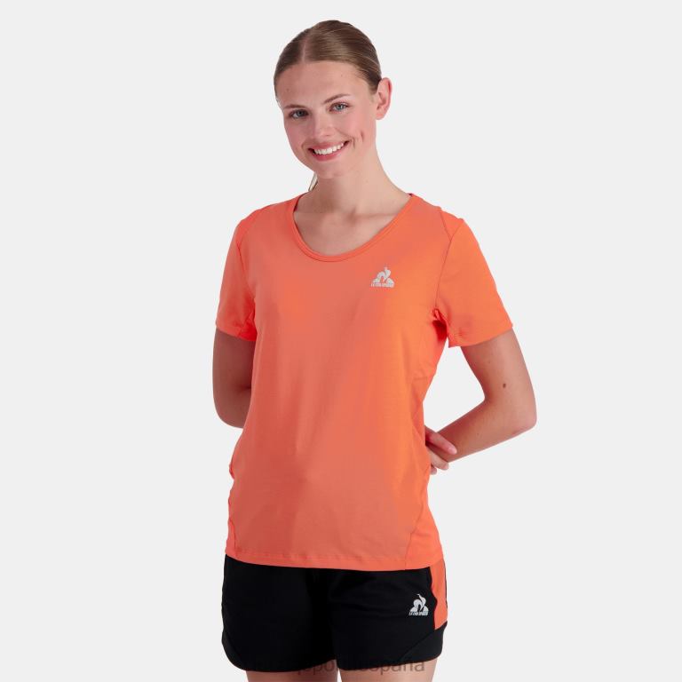 Le Coq Sportif camiseta naranja mujer TD866355 ropa