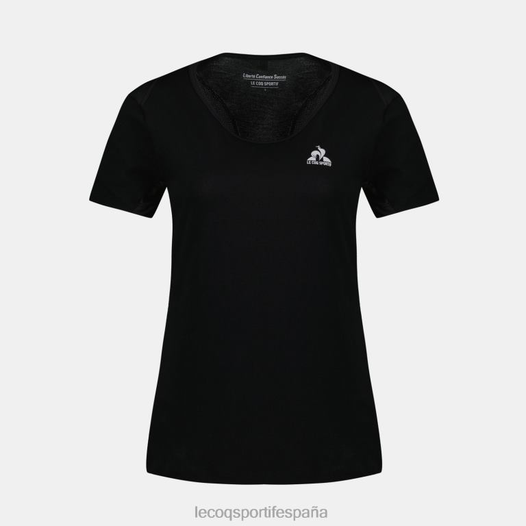 Le Coq Sportif camiseta negra mujer TD866357 ropa