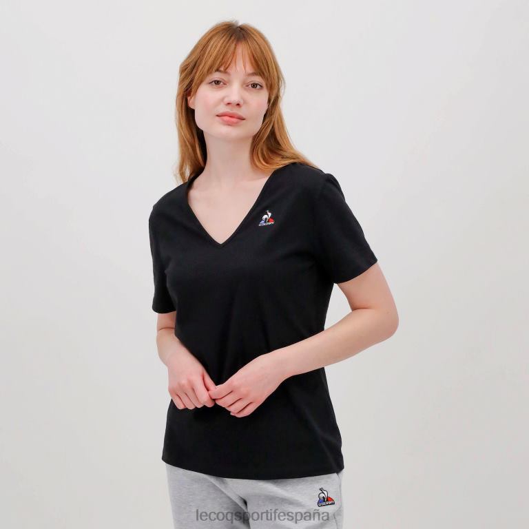 Le Coq Sportif camiseta negra mujer TD866360 ropa