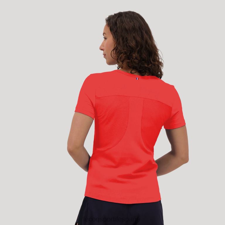 Le Coq Sportif camiseta roja mujer TD866600 ropa