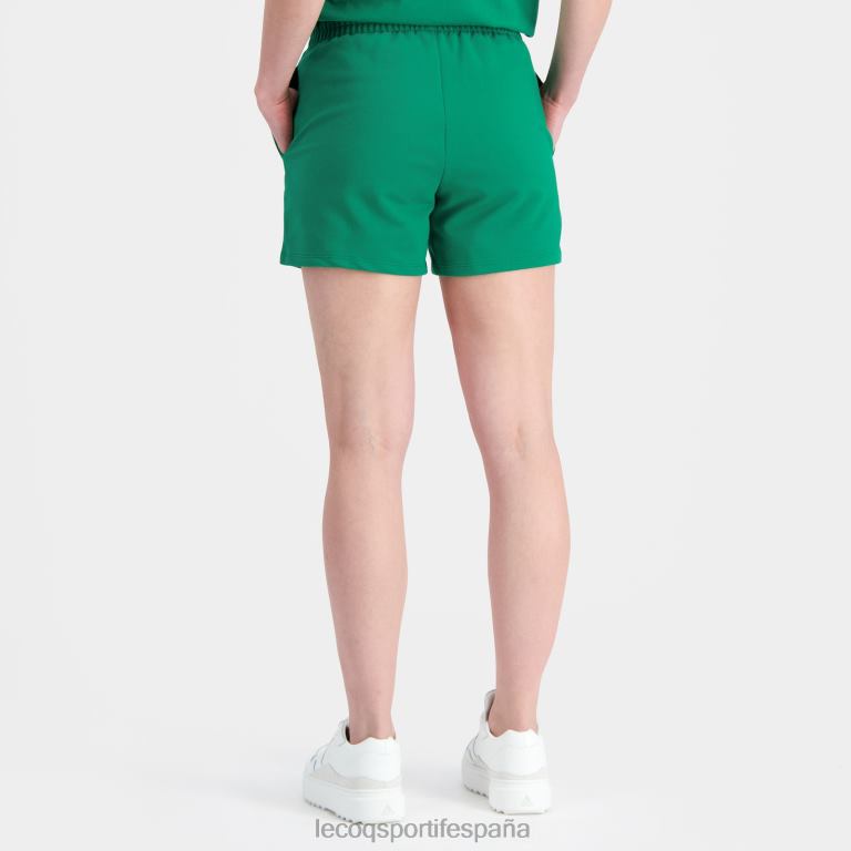 Le Coq Sportif pantalones cortos verdes mujer TD866323 ropa
