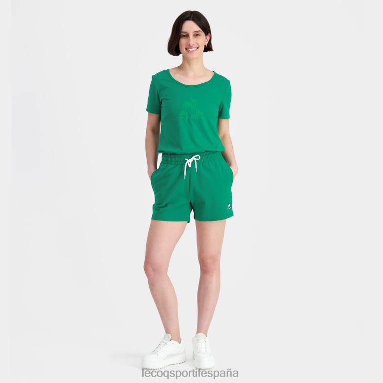 Le Coq Sportif pantalones cortos verdes mujer TD866323 ropa
