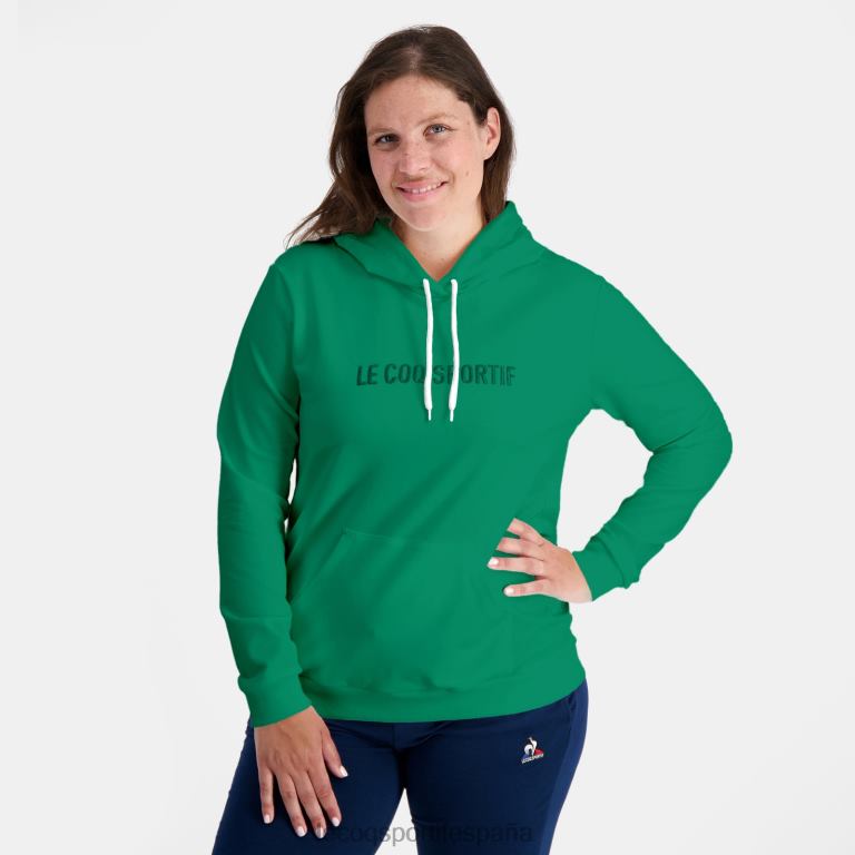 Le Coq Sportif sudadera con capucha verde mujer TD866310 ropa