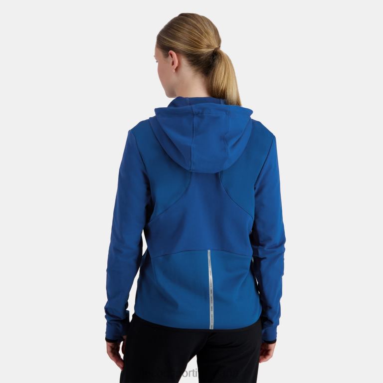 Le Coq Sportif sudadera con capucha y cremallera azul mujer TD866315 ropa