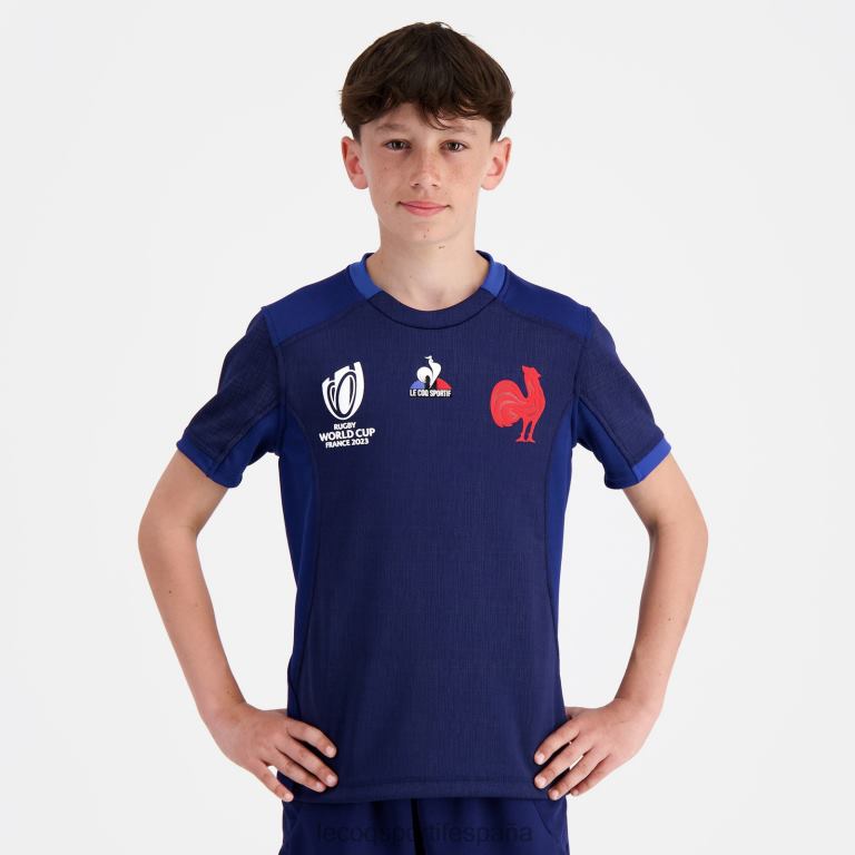 Le Coq Sportif réplica camiseta xv de france - copa del mundo de rugby 2023 azul niños TD866694 ropa