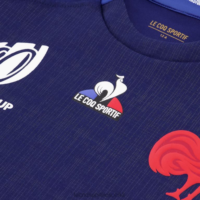 Le Coq Sportif réplica camiseta xv de france - copa del mundo de rugby 2023 azul niños TD866694 ropa