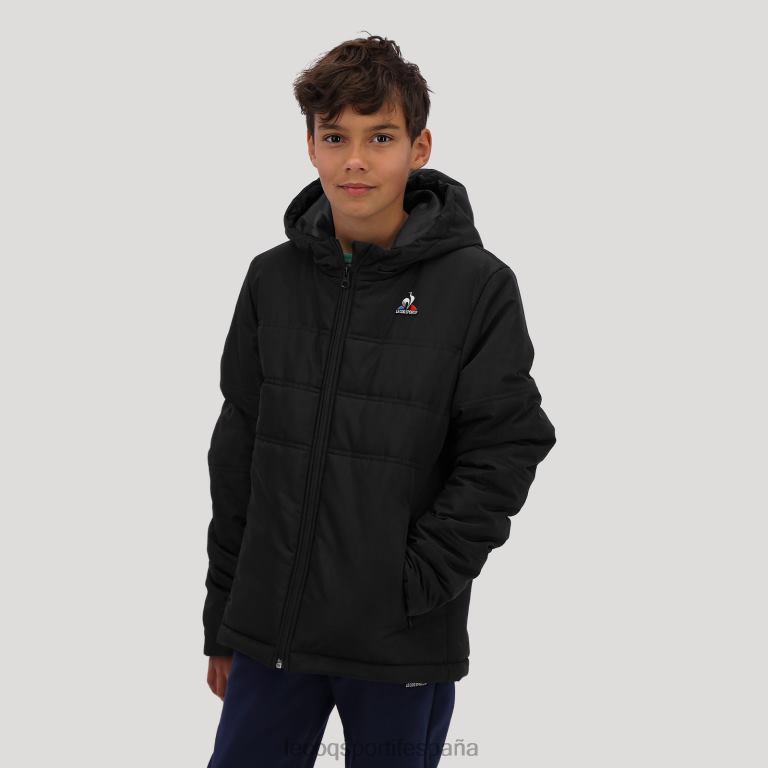 Le Coq Sportif chaqueta negra niños TD866658 ropa