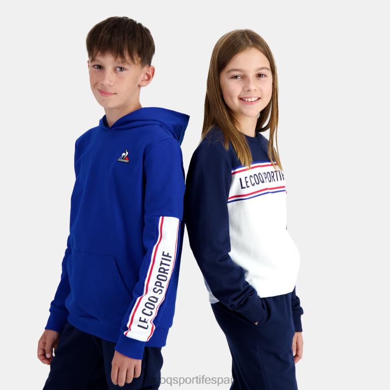 Le Coq Sportif sudadera con capucha azul niños TD866653 ropa