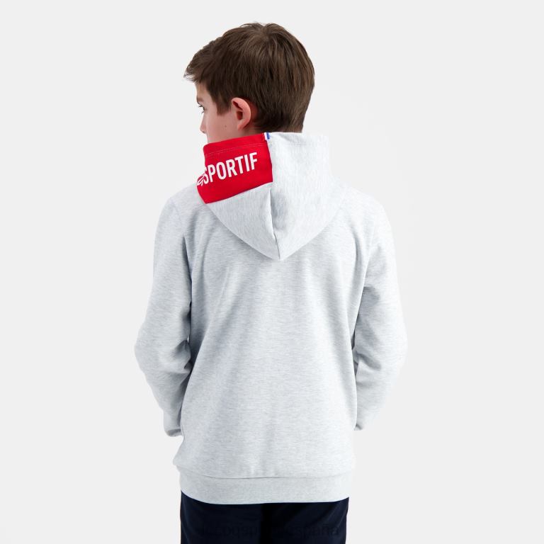 Le Coq Sportif sudadera con capucha gris niños TD866393 ropa