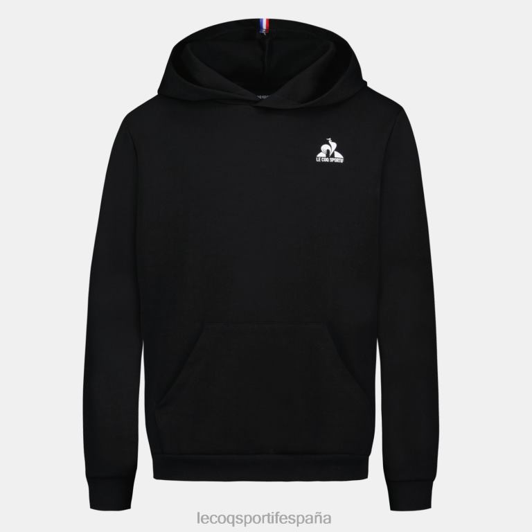 Le Coq Sportif sudadera con capucha negra niños TD866399 ropa
