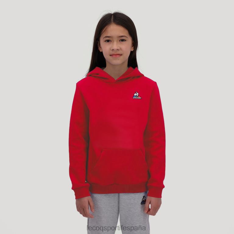 Le Coq Sportif sudadera con capucha roja niños TD866668 ropa