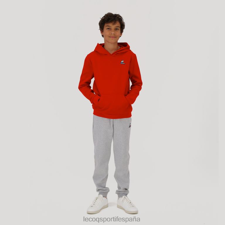 Le Coq Sportif sudadera con capucha roja niños TD866668 ropa