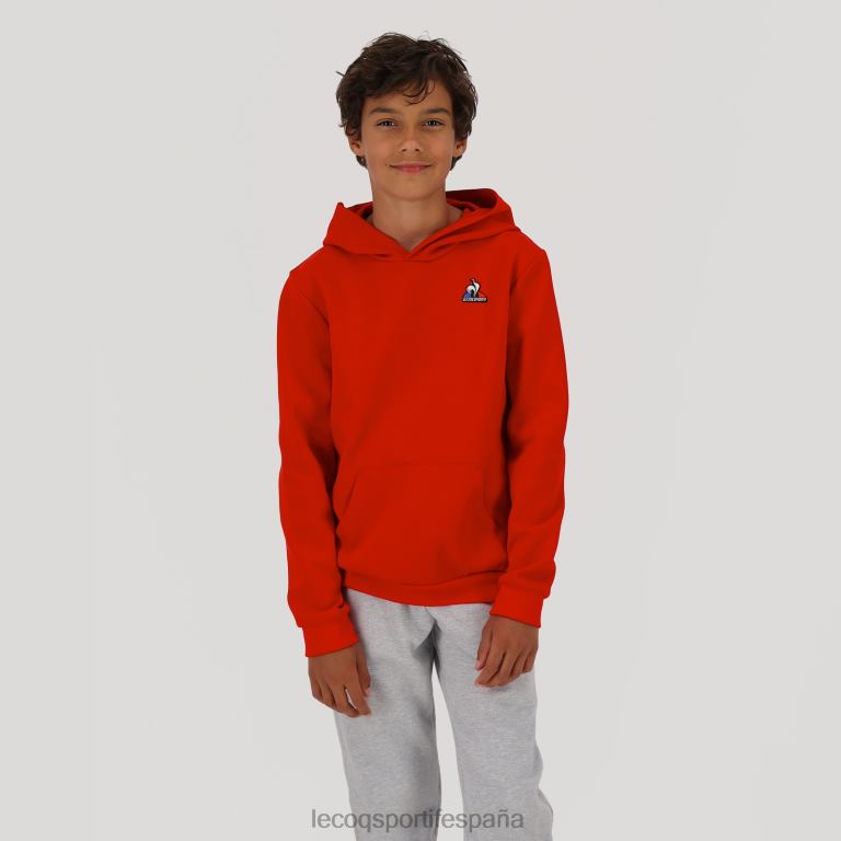 Le Coq Sportif sudadera con capucha roja niños TD866668 ropa