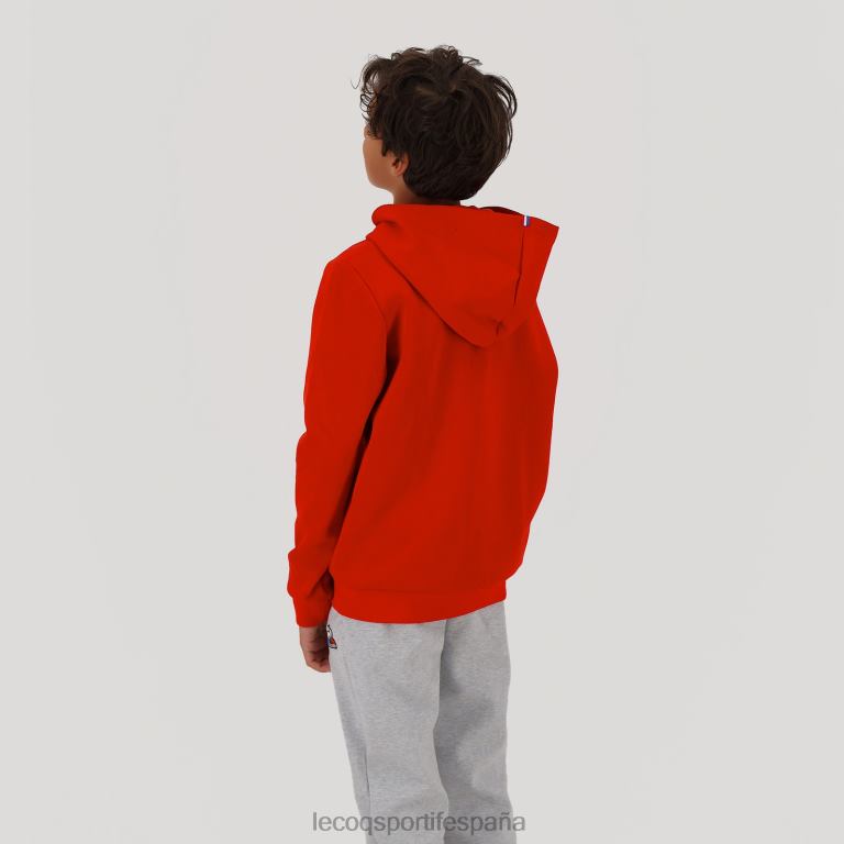 Le Coq Sportif sudadera con capucha roja niños TD866668 ropa
