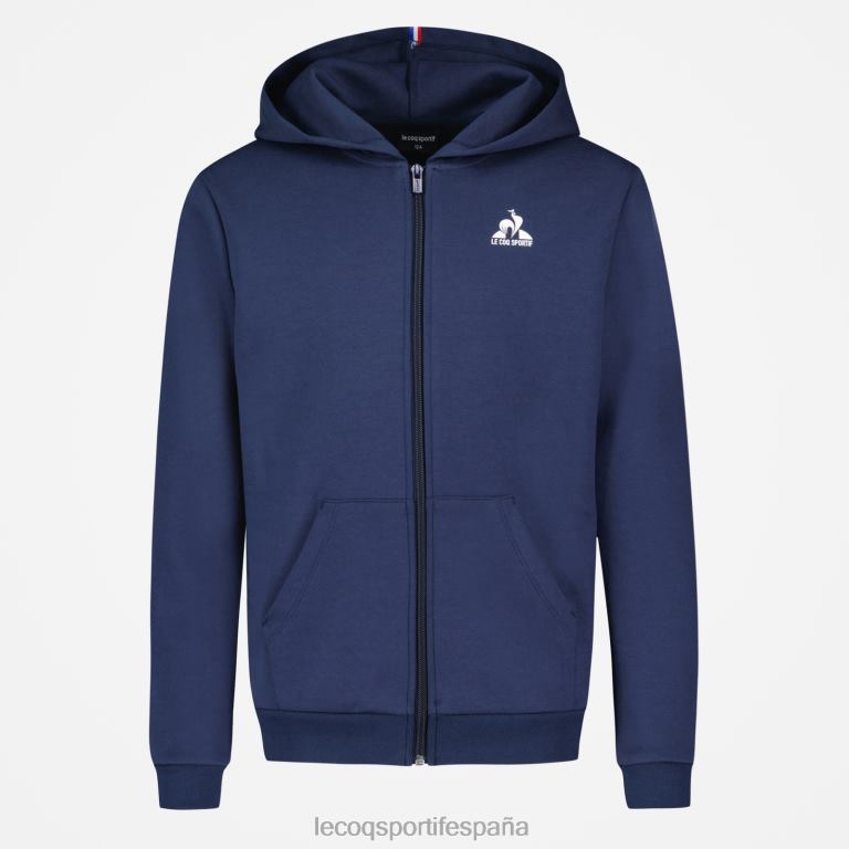 Le Coq Sportif sudadera con capucha y cremallera azul niños TD866398 ropa
